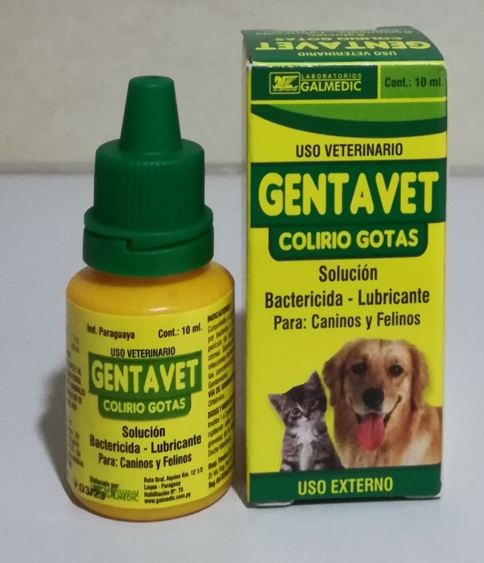 Gentavet Colirio Gotas Frasco gotero de 10 ml.